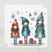 Christmas Greeting Postcard Feiertagskarte (Vorne/Hinten)