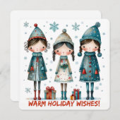 Christmas Greeting Postcard Feiertagskarte (Vorne/Hinten)