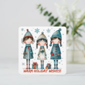 Christmas Greeting Postcard Feiertagskarte (Stehend Vorderseite)