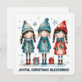 Christmas Greeting Postcard Feiertagskarte (Vorne/Hinten)