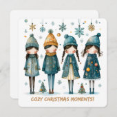 Christmas Greeting Postcard Feiertagskarte (Vorne/Hinten)