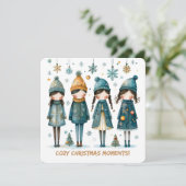 Christmas Greeting Postcard Feiertagskarte (Stehend Vorderseite)