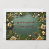 Christmas Greeting With Beautiful Baby Dankeskarte (Rückseite)