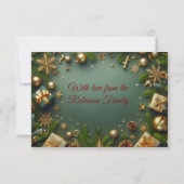 Christmas Greeting With Beautiful Baby Dankeskarte (Rückseite)