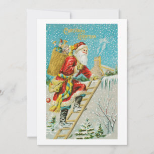 Christmas Greeting With Santa Claus Einladung