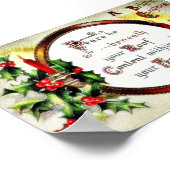 Christmas greeting with wishes written in a mirror poster (Ecke)