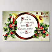 Christmas greeting with wishes written in a mirror poster (Vorne)