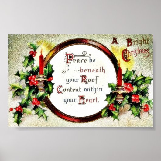 Christmas greeting with wishes written in a mirror poster (Vorne)