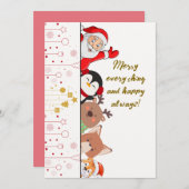 Christmas Greetings Card Einladung (Vorne/Hinten)