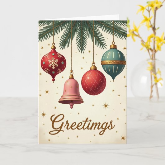 Christmas Greetings Card Karte (Gelbe Blume)