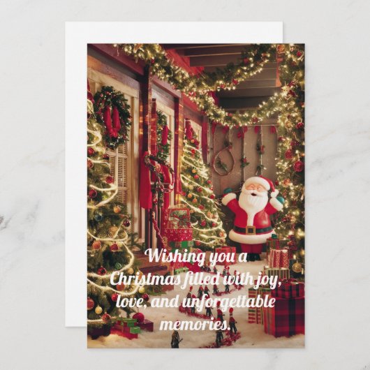 CHRISTMAS GREETINGS FEIERTAGSKARTE (Vorne/Hinten)