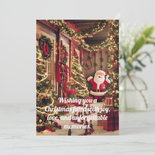 CHRISTMAS GREETINGS FEIERTAGSKARTE (Stehend Vorderseite)