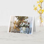 CHRISTMAS GREETINGS & NEW YORK GREETINGS TO "YOU" KARTE (Gelbe Blume)