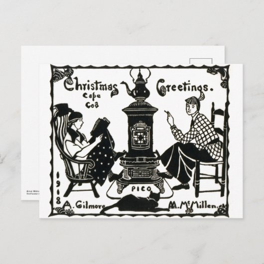 Christmas Greetings postcard Postkarte (Vorne/Hinten)