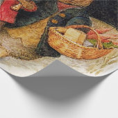 "Christmas Greetings" von Beatrix Potter Geschenkpapier (Ecke)