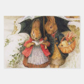 "Christmas Greetings" von Beatrix Potter Geschenkpapier Set (Vorderseite 2)