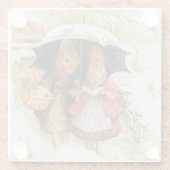 "Christmas Greetings" von Beatrix Potter Glasuntersetzer (Rückseite)