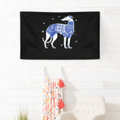 Christmas Greyhound Dog Wearing an Ugly Sweater Bl Banner (Insitu)