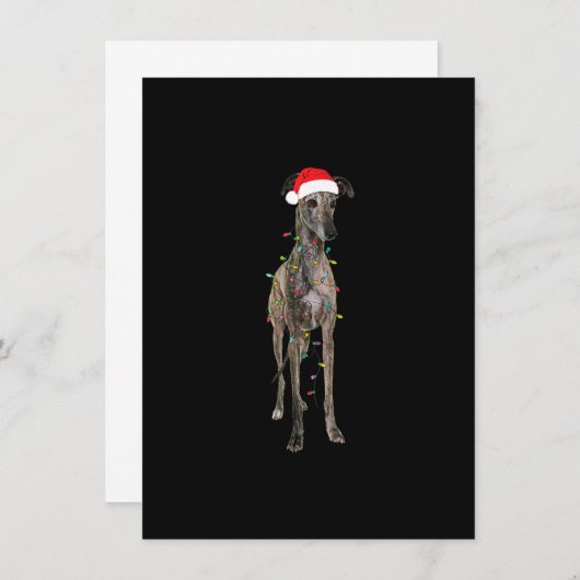 Christmas Greyhound Geschenk Greyhound Dog Funny S Einladung (Vorne/Hinten)