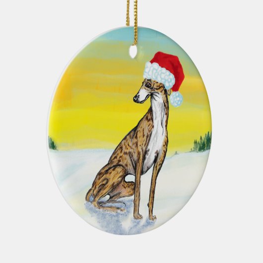 christmas greyhound keramik ornament (Rechts)