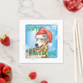 Christmas Greyhound Napkins Serviette (Beispiel)
