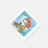 Christmas Greyhound Napkins Serviette (Ecke)