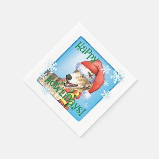 Christmas Greyhound Napkins Serviette (Ecke)