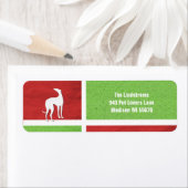 Christmas Greyhound Silhouette Personalisiert (Insitu)