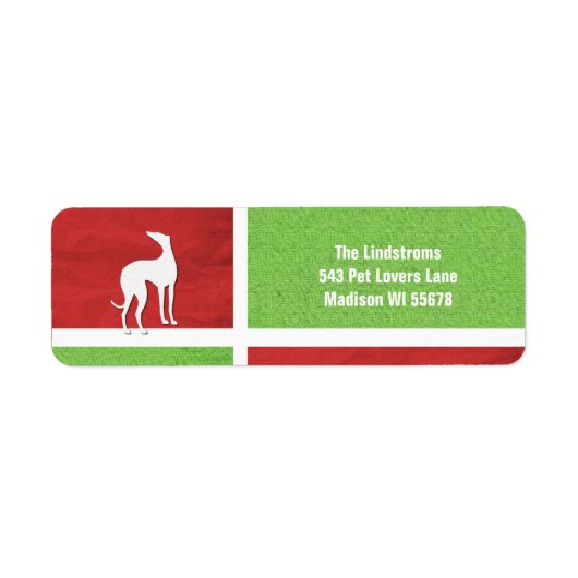 Christmas Greyhound Silhouette Personalisiert (Vorne)