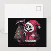 Christmas Grim Sensenmann Feiertagspostkarte (Vorne/Hinten)