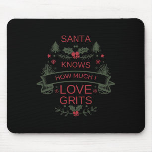 Christmas Grits Lover Shirt für Komfort-Feinschmec Mousepad