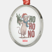 Christmas Grumpy Cat Ho Ho No Ornament Aus Metall (Links)