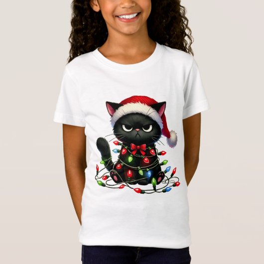Christmas Grumpy Cat T-Shirt (Vorderseite)