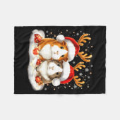 Christmas Guinea G Reindeer Xmas Fleecedecke (Vorderseite (Horizontal))