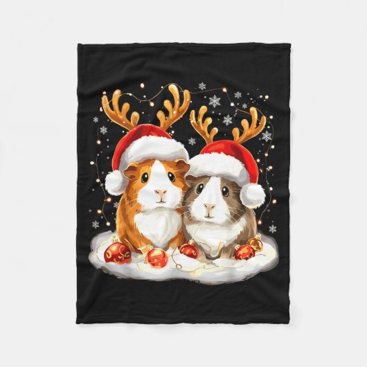 Christmas Guinea G Reindeer Xmas Fleecedecke (Vorderseite)