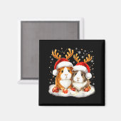 Christmas Guinea G Reindeer Xmas  Magnet (Vorderseite/Rückseite)