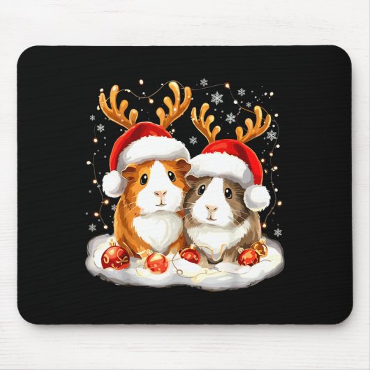 Christmas Guinea G Reindeer Xmas Mousepad (Vorne)