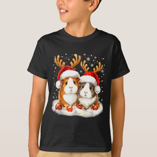 Christmas Guinea G Reindeer Xmas T-Shirt (Vorderseite)