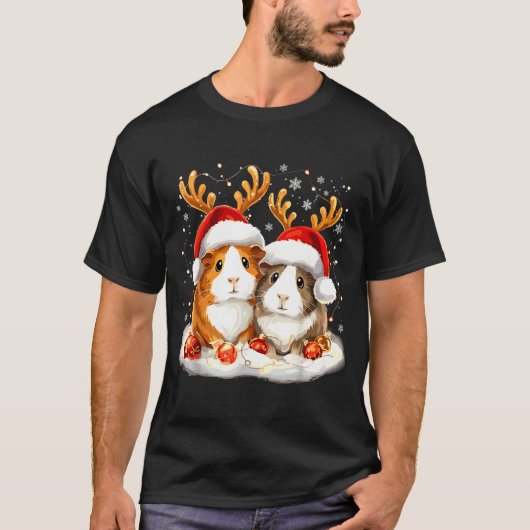 Christmas Guinea G Reindeer Xmas T-Shirt (Vorderseite)