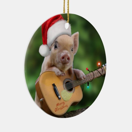 Christmas Guitar Keramik Ornament (Rechts)