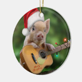 Christmas Guitar Keramik Ornament (Links)