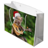 Christmas guitar pig große geschenktüte (Rückseite Schrägansicht)