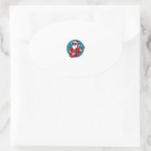 Christmas guitarist Rockmusic Christmas (1) Ovaler Aufkleber (Tasche)