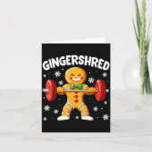 Christmas Gym Gingerbread Gingershred Xmas Workout Karte (Vorderseite)