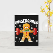 Christmas Gym Gingerbread Gingershred Xmas Workout Karte (Gelbe Blume)