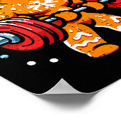 Christmas Gym Gingerbread Gingershred Xmas Workout Poster (Ecke)