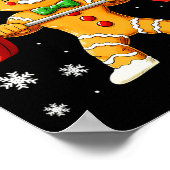 Christmas Gym Gingerbread Gingershred Xmas Workout Poster (Ecke)