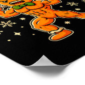 Christmas Gym Gingerbread Gingershred Xmas Workout Poster (Ecke)