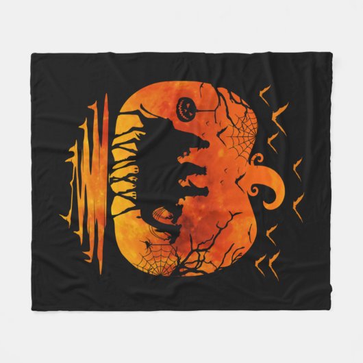 CHRISTMAS HALLOWEEN COSTUME PUMPKIN CHRISTMAS GIFT FLEECEDECKE (Vorderseite (Horizontal))