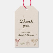 Christmas Hand Drawn Bridal Shower Geschenkanhänger (Vorderseite)